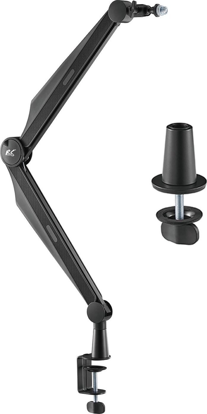 Mbajtëse mikrofoni Maclean NanoRS RS422, krah tavoline rrotullues 360°, deri 1 kg, e zezë