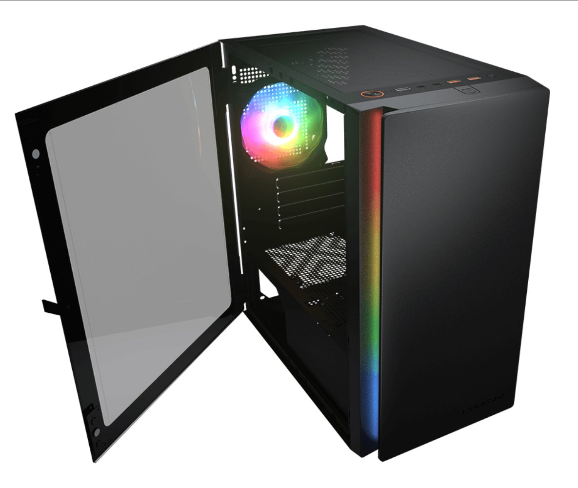 Kasë COUGAR Purity RGB Black Mini Tower, e zezë