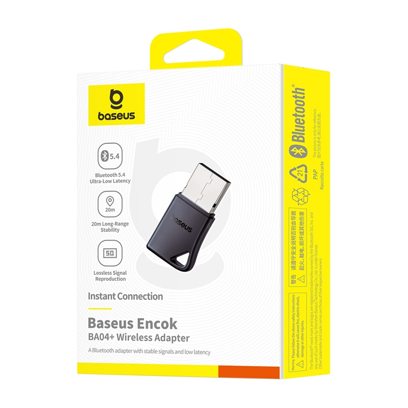 Adapter Bluetooth Baseus BA04+, USB, Bluetooth 5.4, i zi