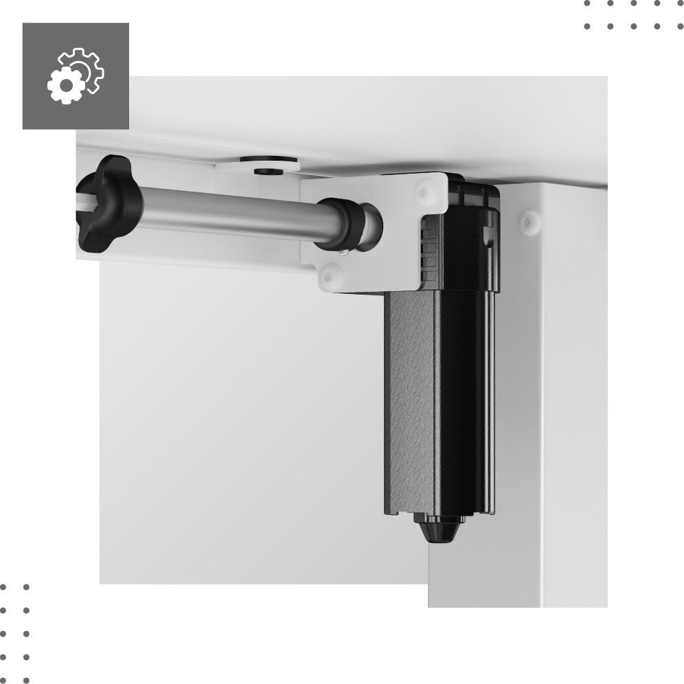 Tavolinë elektrike gaming MA Leader 7.0, lartësi e rregullueshme, memorie pozicionesh, e bardhë