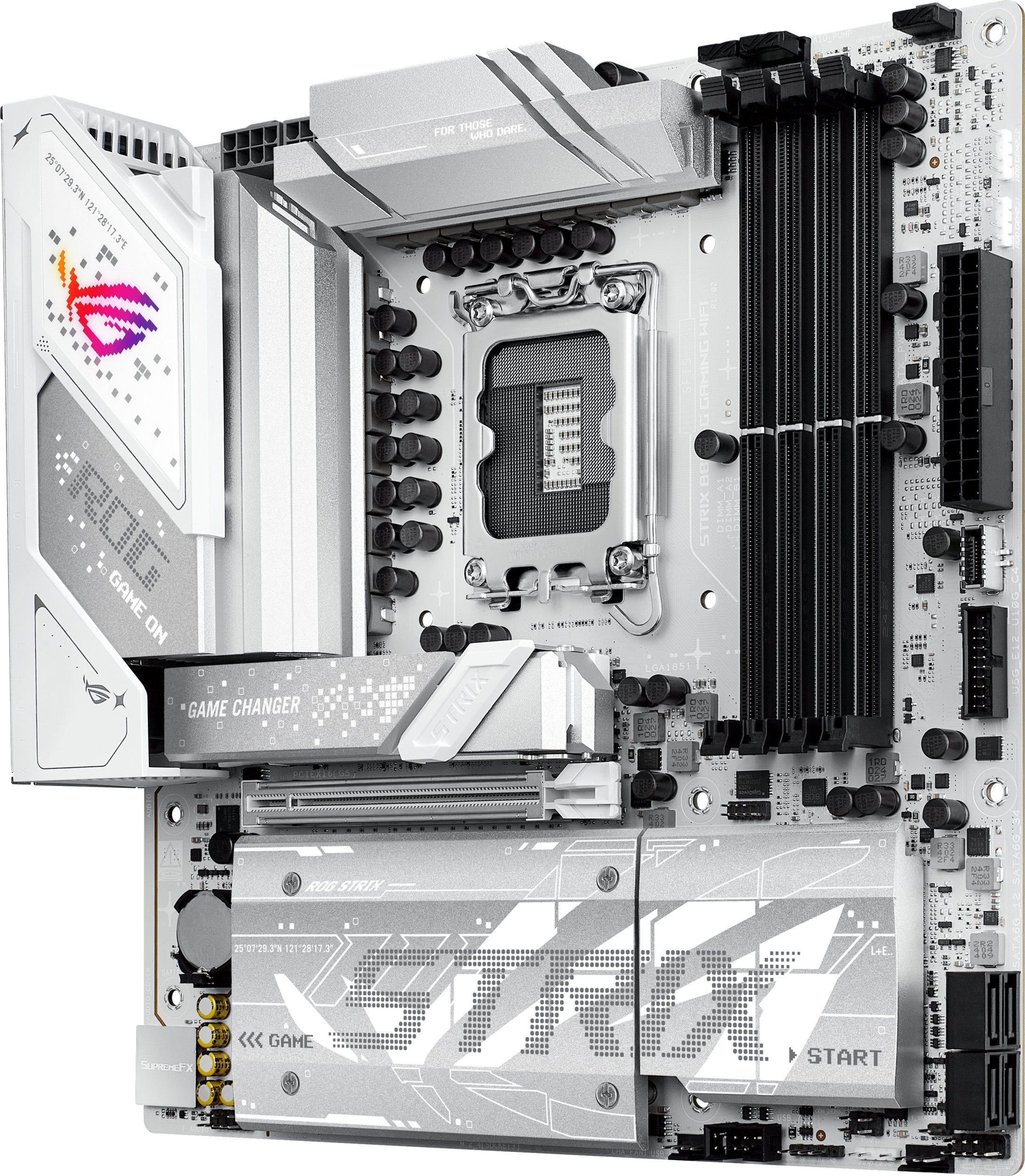 Pllakë amë ASUS ROG STRIX B860-G GAMING WIFI, Intel B860 LGA 1851, mATX, e bardhë