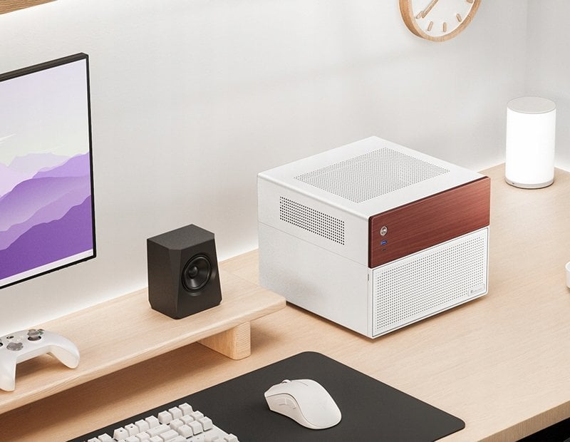 Kuti kompjuterike NAS Jonsbo N4, 6x HDD 3.5", 2x SSD 2.5", e bardhë