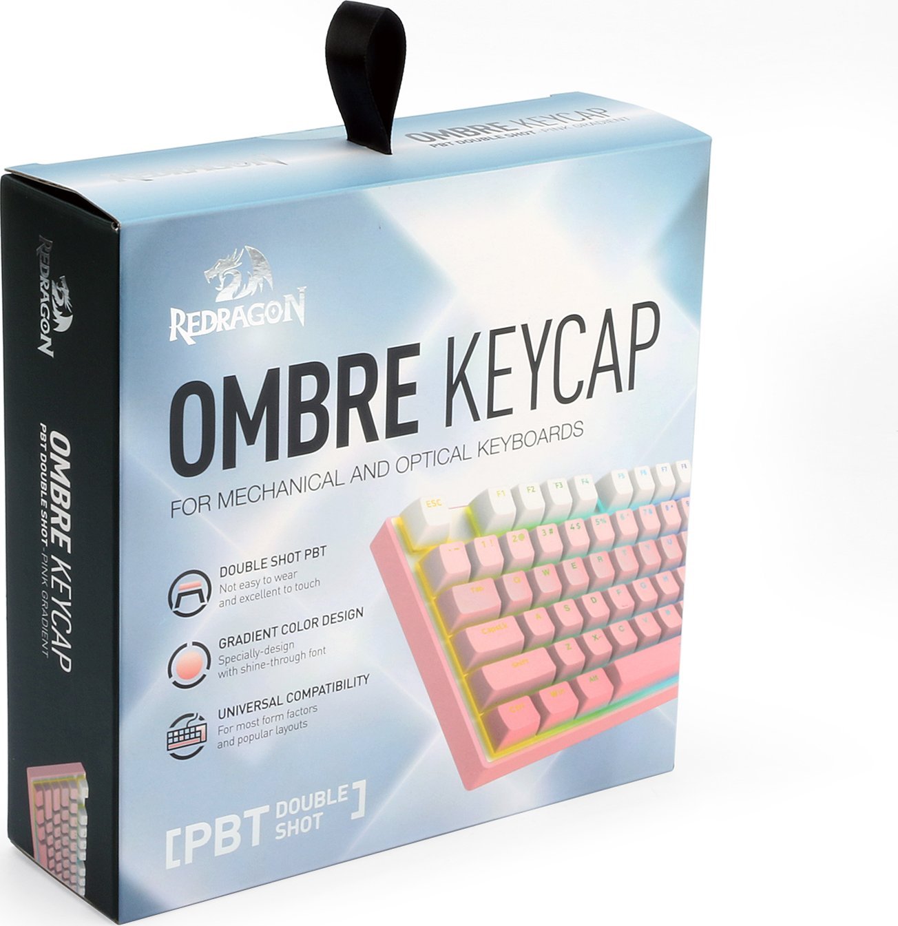Keycaps Redragon A139, 131 taste, PBT Double Shot, rozë