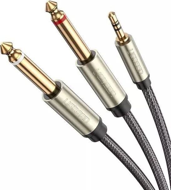 Port kablloje Ugreen, 3.5mm - 6.3mm x2, 2m