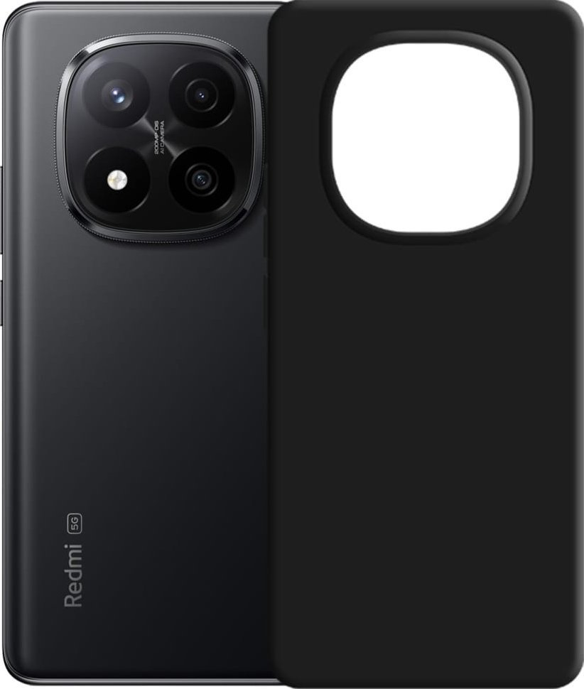 Maskë silikoni 3MK për Xiaomi Redmi Note 14 Pro+, e zezë