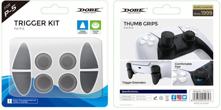 Mbrojtëse silikoni DOBE për butonat e kontrolluesit PS5