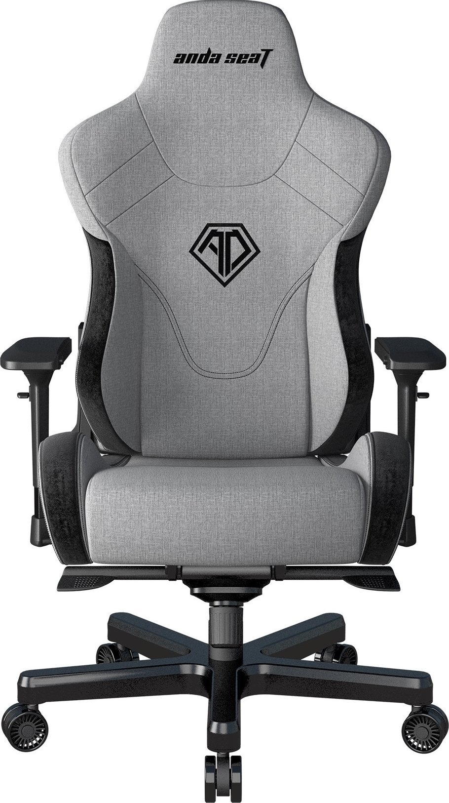 Karrige gaming AndaSeat T-Pro II, ergonomike, pëlhurë, gri e zezë