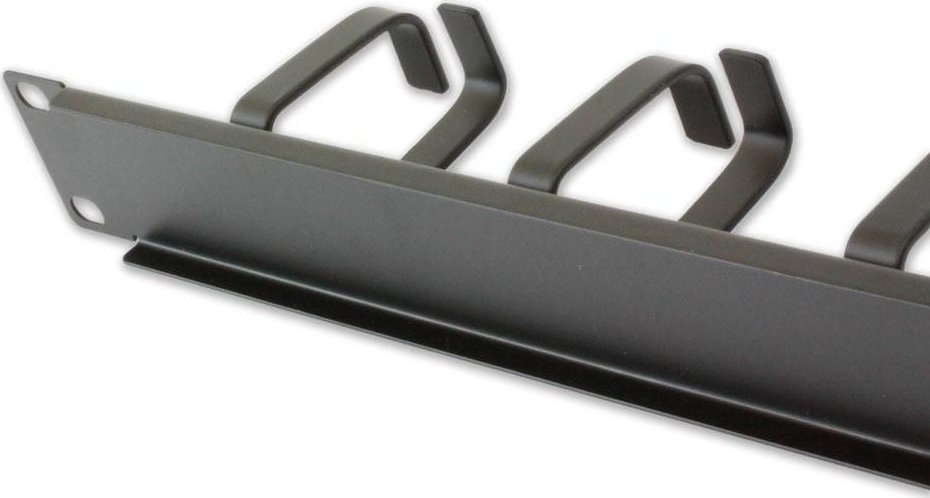 Organizues kabllosh për rack 19" Techly 305922, 1U, 5 mbajtëse 65mm, i zi