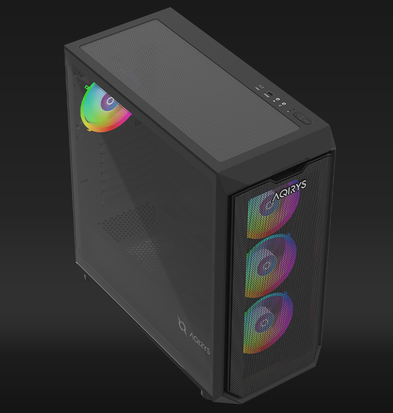 Kuti kompjuterike gaming WEZEN Pro, ATX, 4x 120mm RGB, e zezë