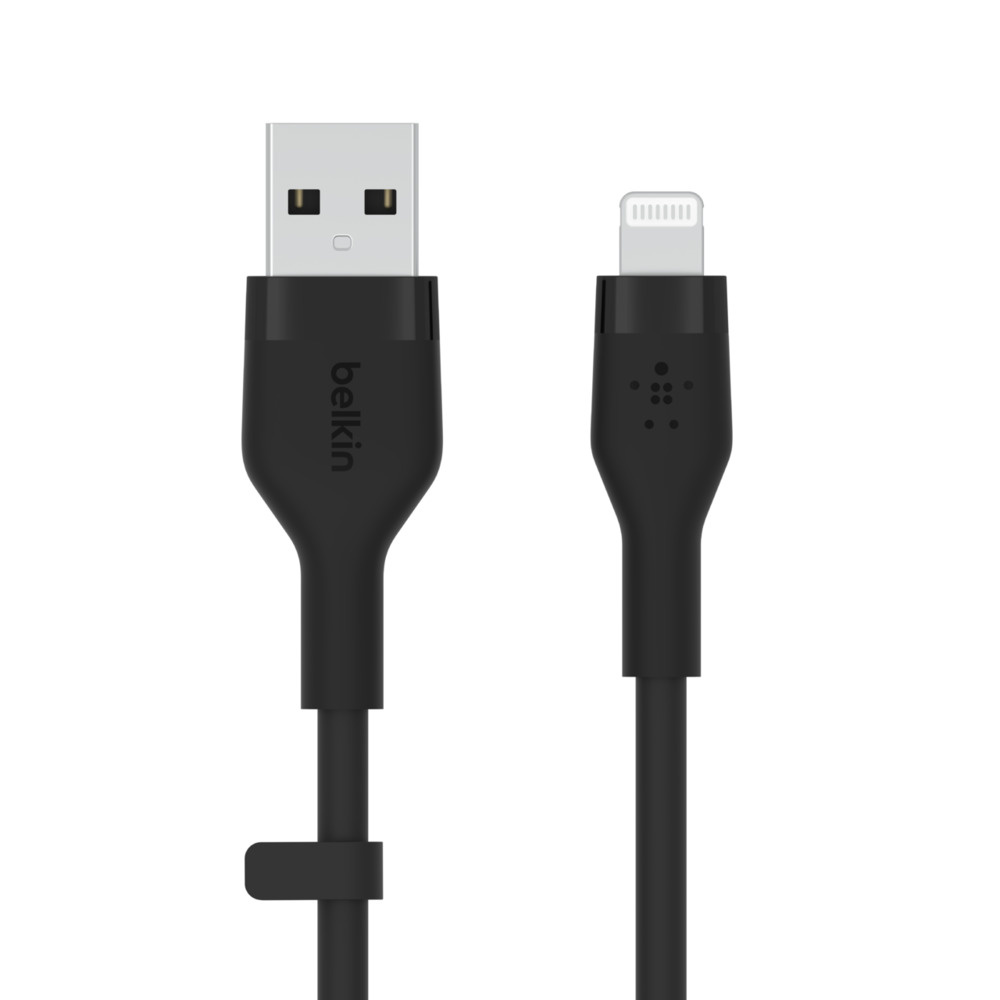 Kabllo silikoni Belkin Charge USB-A - Lightning, 1m, e zezë