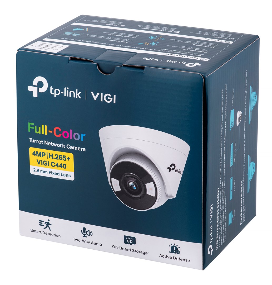 Kamerë sigurie TP-LINK TP-Link VIGI C440, 4 MP, 2560 x 1440, me mikrofon të integruar, me detektim të lëvizjes, e bardhë