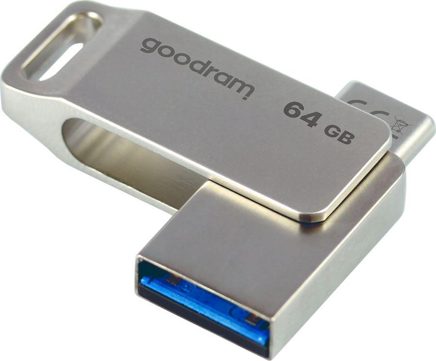 USB GoodRam ODA3, 64GB, USB 3.2 Type A Type C, argjendtë 2