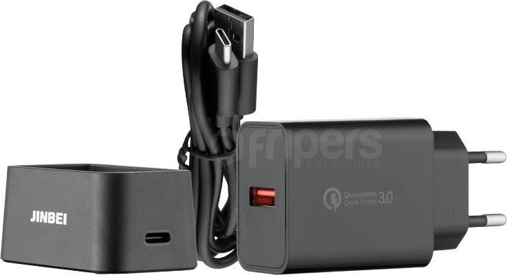 Karikues baterie Jinbei Hi-900, me kabllo USB-C, i zi