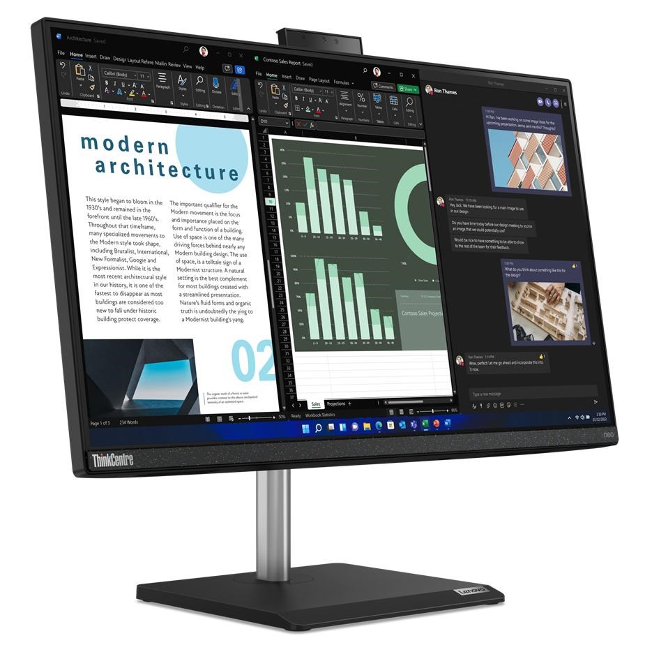 Kompjuter All-in-One LENOVO ThinkCentre neo 30a, 23.8", Intel Core i5-13420H, 8GB RAM, 512GB SSD, i zi
