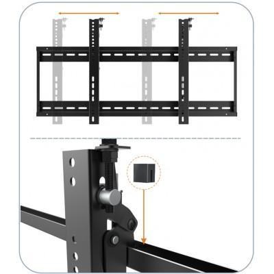 Mbajtëse muri për TV Techly, 45-70", 70kg, VESA 600x400, e zezë
