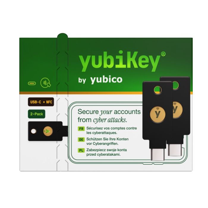 Çelës sigurie Yubico YubiKey 5C NFC, i zi (2 copë)