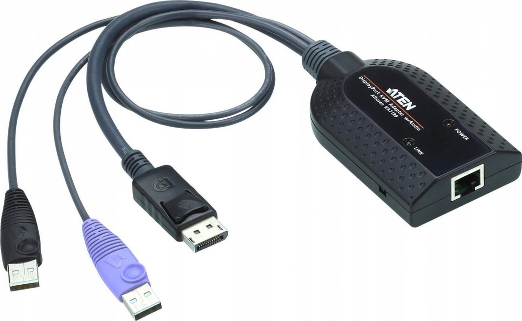 Kabllo adapter KVM ATEN KA7189, USB, DisplayPort, me Virtual Media