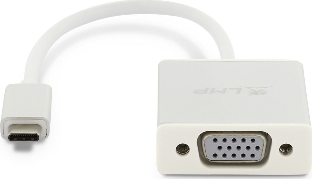Adapter USB LMP 15979, USB C në VGA, Full HD 1920x1080, argjendtë