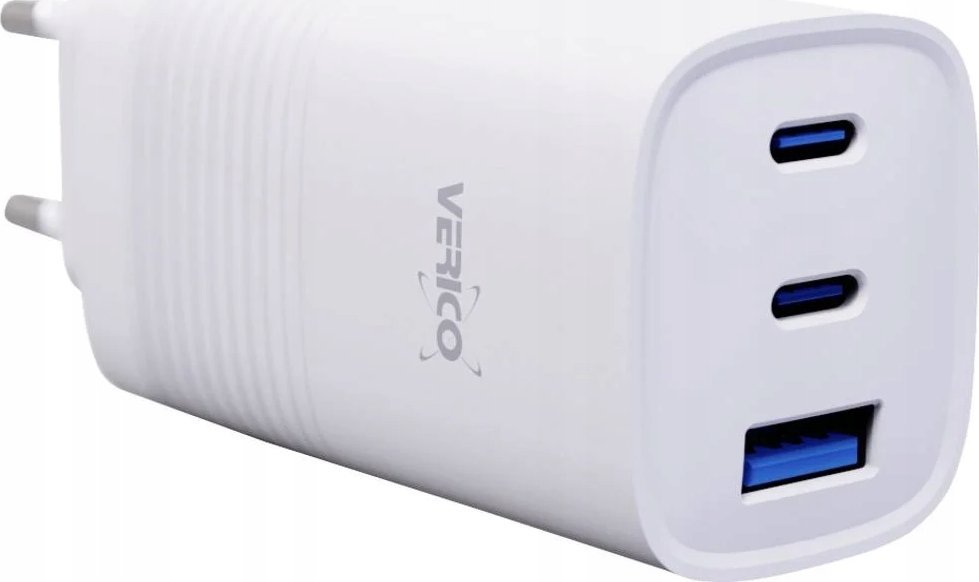 Karikues USB Verico Mojo GaN, 65W, 3 porta, i bardhë