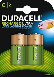 Bateri të rikarikueshme Duracell Blue+ C R14, 2200mAh, 2 copë