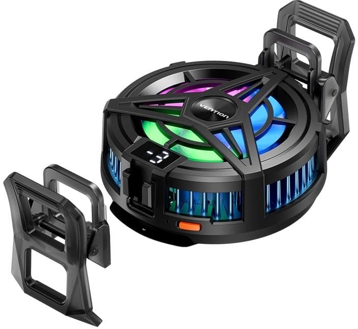 Ftohës magnetik për telefon Vention, me ekran LED, USB C, i zi