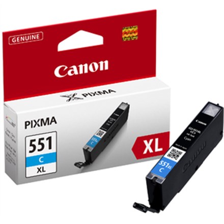 Ngjyrë për printer Canon CLI-551C XL, e kaltër