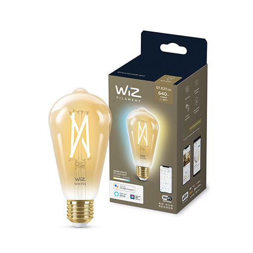 Llambë inteligjente WiZ ST64 Edison, 7W, E27, 2000–5000K, xham qelibar