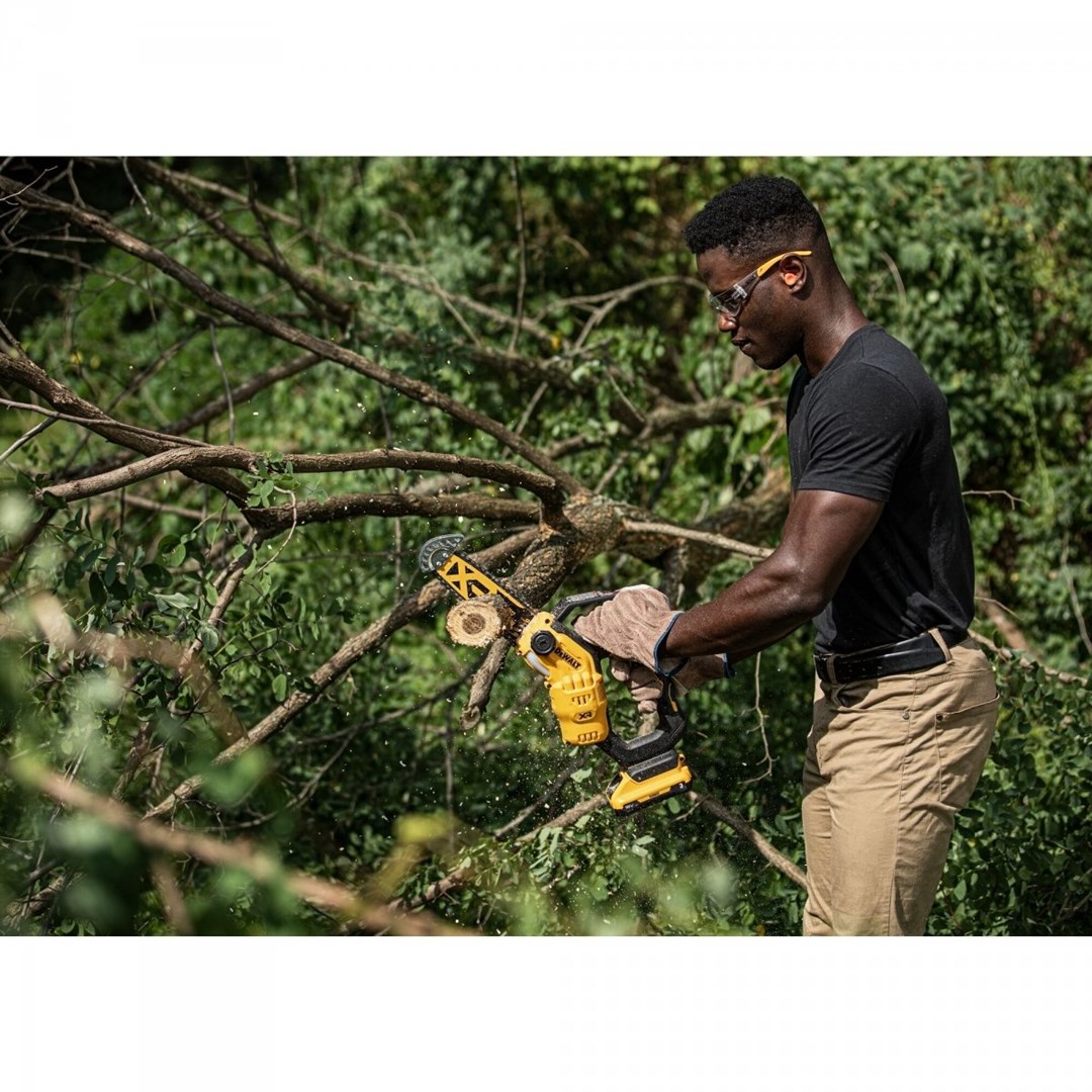 Sharrë zinxhiri krasitëse DeWalt DCMPS520, 18V XR, 200mm, e verdhë