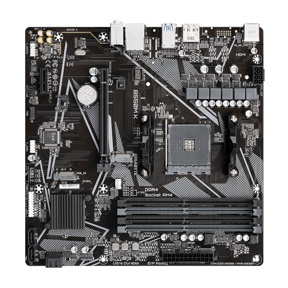 Pllakë amë Gigabyte B550M K 1.0 AMD B550 Socket AM4 micro ATX