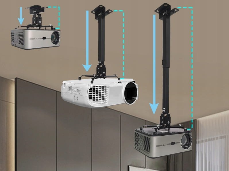 Mbajtëse projektori universale, montim tavan dhe mur, deri 25 kg, e zezë