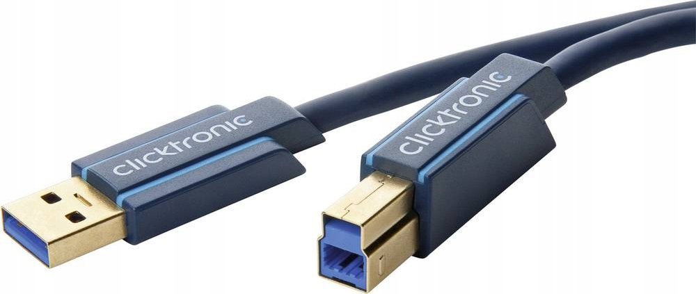 Kabllo USB Clicktronic Casual 3.0 A në B, 0.5m, blu