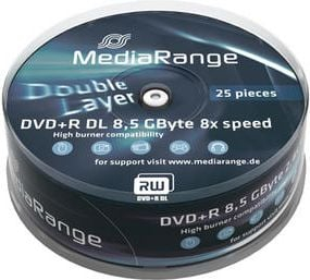 Disk DVD blank MediaRange MR469, DVD+R DL, 8.5GB, 25 copë
