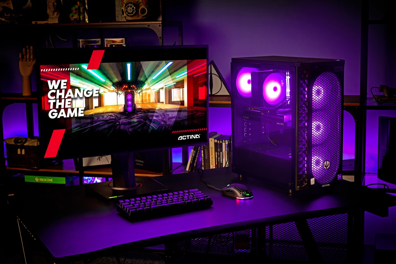 PC gaming Actina, Intel Core i5-13400F, 32GB RAM, 2TB SSD, RTX 4070 SUPER, i zi