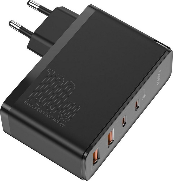 Karikues Baseus GaN2 Pro 2x USB-A 2x USB-C 3 A (BSU2726BLK), 100 W, i zi