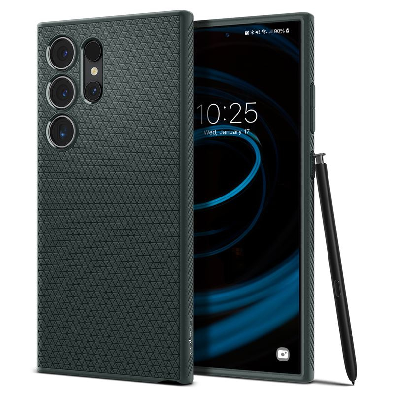 Mbështjellës për Samsung Galaxy S24 Ultra Spigen Liquid Air, i gjelbër