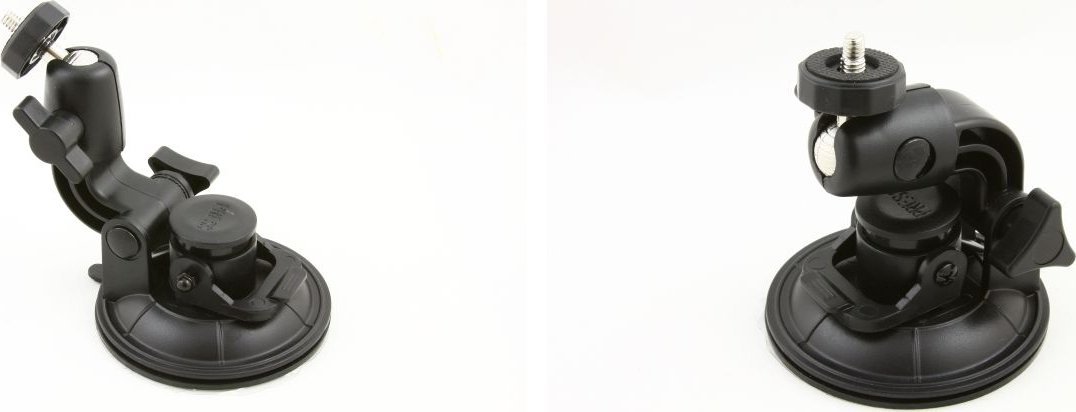 Set aksesorë veture XREC Car Kit për GoPro, mbajtëse me vakum, karikues veture, i zi