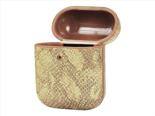 Kuti mbrojtëse TerraTec AirBox Crocodile për AirPods, me karabinë, ngjyrë kafe