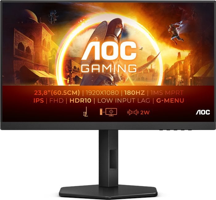 Monitor AOC 24G4X, 23.8", Full HD, 180Hz, i zi