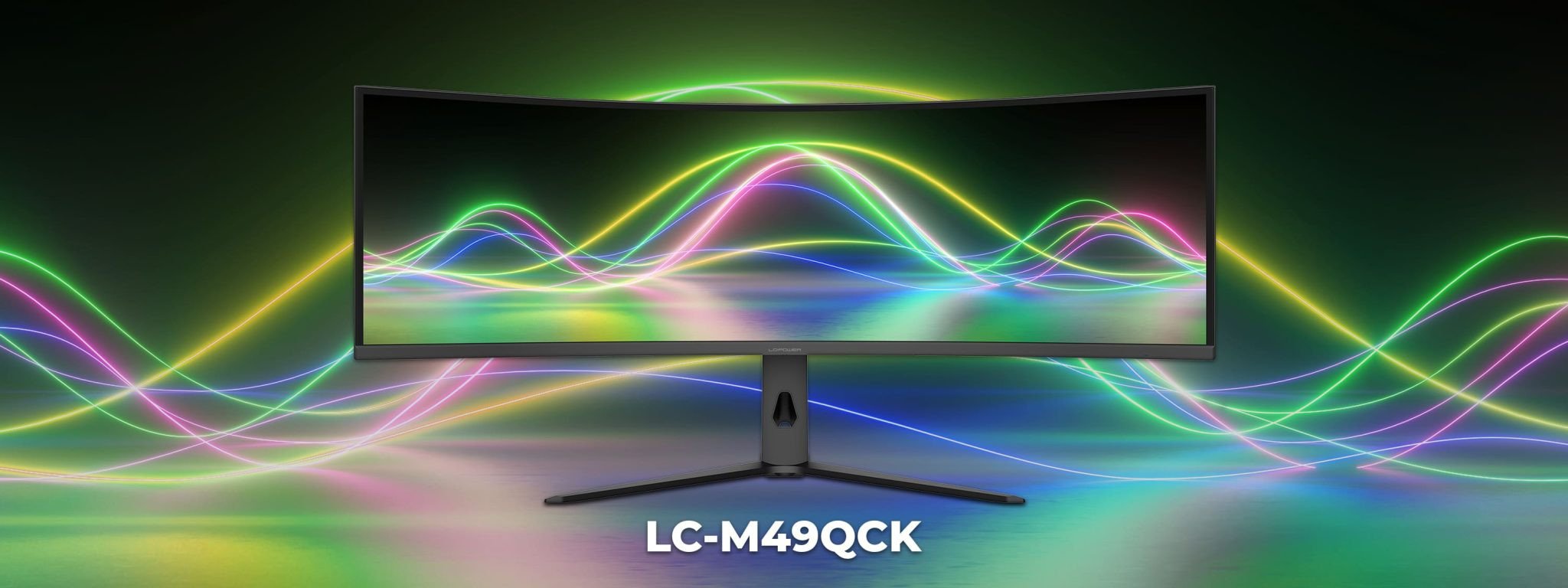 Закривен гејминг монитор LC Power LC-M49QCK, 49\", VA, црн
