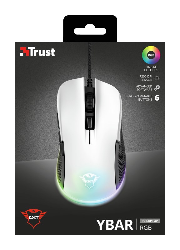 Maus Trust GXT 922W YBAR, Gaming, USB Type-A, i zi