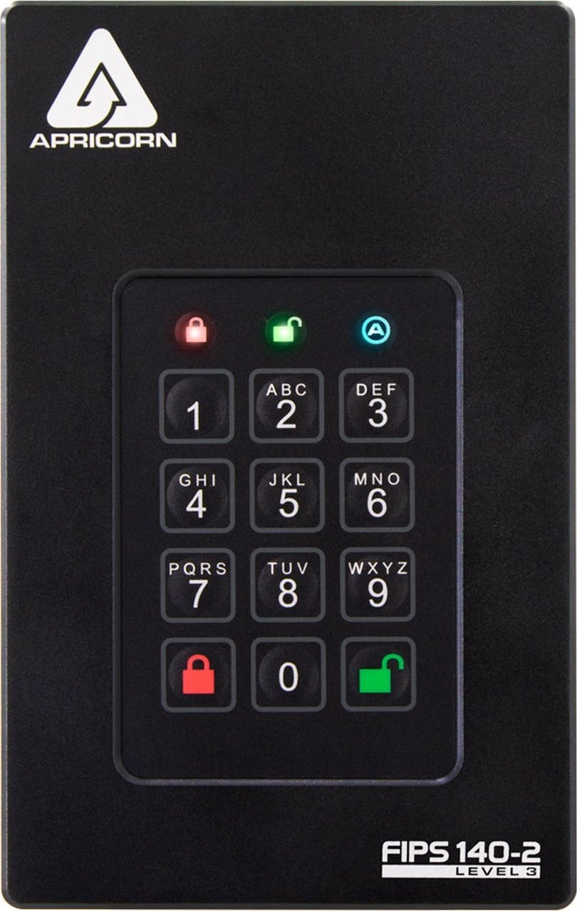 Hard disk i jashtëm Apricorn Aegis Fortress, 2TB, 3.5", i zi