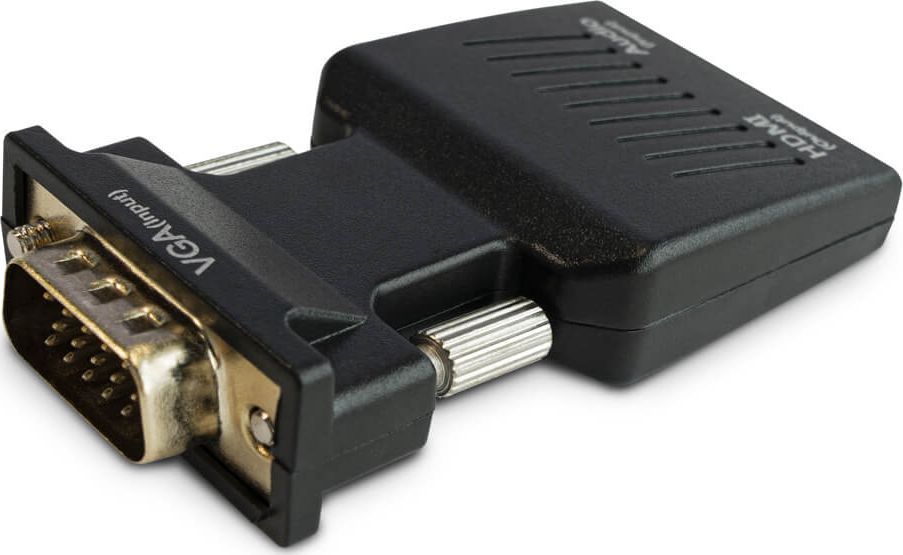 Adapter video Savio CL-145, VGA në HDMI, Full HD 1080p, i zi