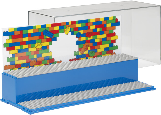 Kuti koleksionuese LEGO Iconic, e kaltër / transparente