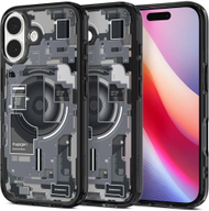 Mbrojtëse telefoni Spigen Ultra Hybrid Zero One MagSafe, për iPhone 17, transparente me të zezë
