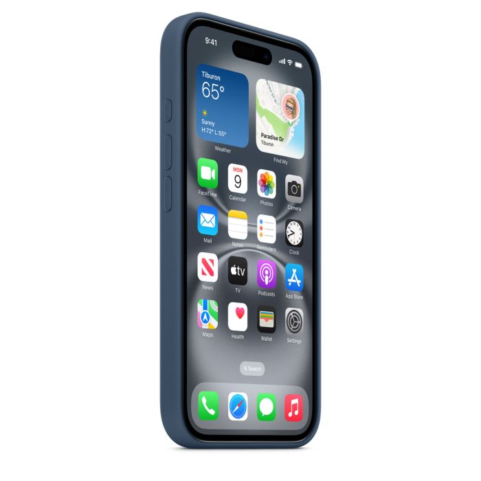 Apple iPhone 16 Silicone Case with MagSafe, Denim 6