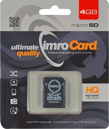 Kartë Imro MicroSDHC, 4 GB