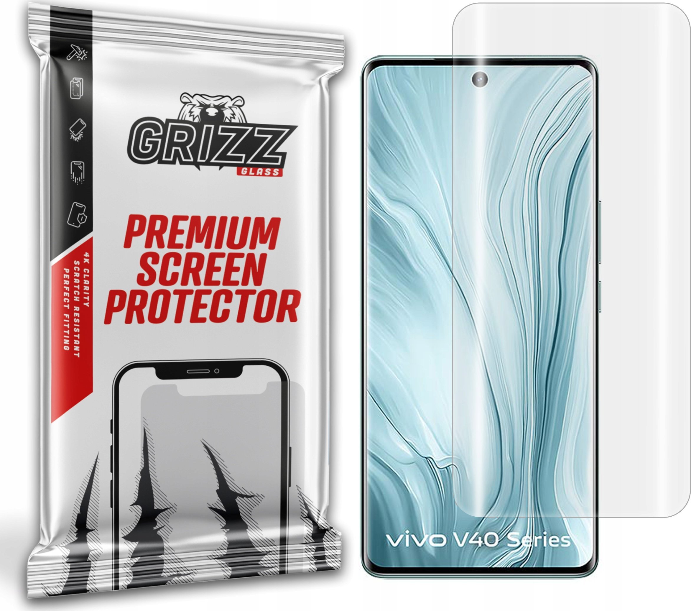 Folie mbrojtëse ekrani Grizz HydroFilm për Vivo V40 Pro, Hydrogel, transparente