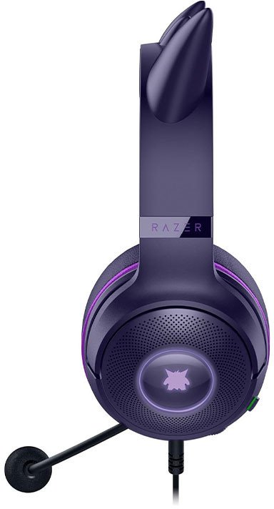 Kufje gaming Razer Kraken Kitty V2 Gengar Edition, me mikrofon, me ndriçim LED, vjollcë