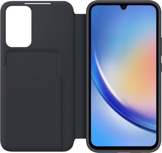 Футрола со капак Samsung Smart View Wallet, за Galaxy A34 6.6", црна