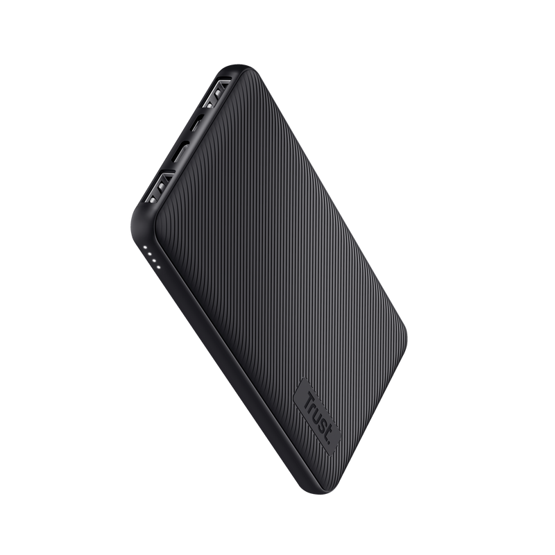 Powerbank Trust Primo Eco, 10000mAh, portë e dyfishtë, i zi